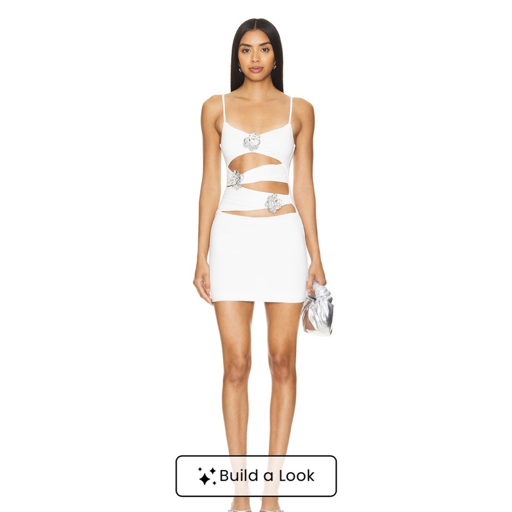 Superdown White Cut-Out Mini Dress